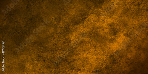 Ancient decorative brown textured grunge background, Rusty brown or golden grunge texture background for banner, backdrop, cover, template decoration and any construction related works.