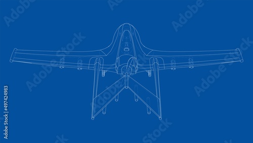 Military Predator Drone. Vector