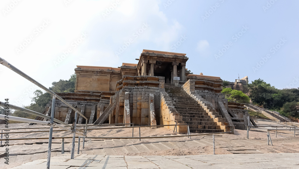 View of 24 Thirthankar Basadi, Shravanbelagola, Karnataka, India