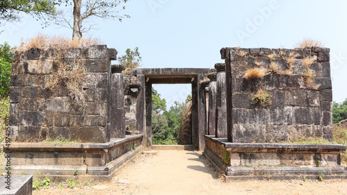 The Ruin Fortifications and Entrance of Kavaledurga Fort, Shimoga, Karnataka, India photo