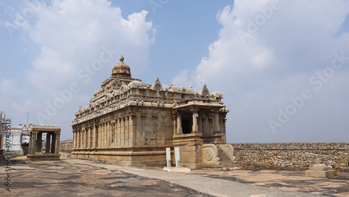 Beautiful temple complex of Chaavundaraya Basadi, Chandragiri Hill, Shravanbelagola, Karnataka, India photo