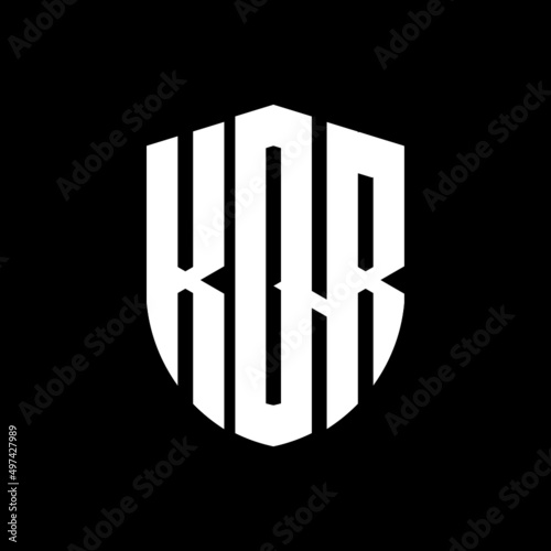 KQR letter logo design. KQR modern letter logo with black background. KQR creative  letter logo. simple and modern letter logo. vector logo modern alphabet font overlap style. Initial letters KQR   photo