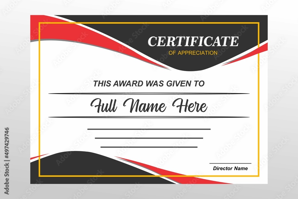 Obraz premium a red award or certificate template with a vector concept suitable for company symbols and others