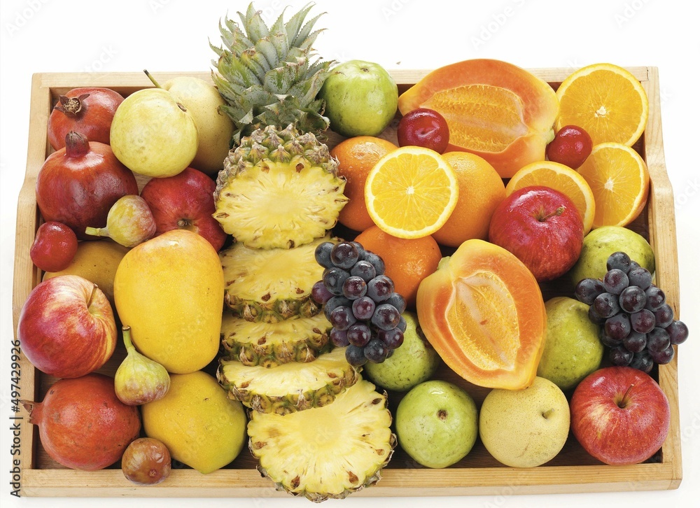 Fresh fruits.Assorted fruits colorful 