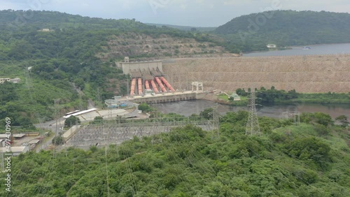 Akosombo electricity dam in Ghana, Africa photo