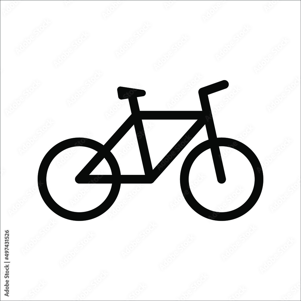 Bicycle. Bike icon vector. Cycling concept. Sign for bicycles path Isolated on white background. Trendy Flat style for graphic design, logo, Web site, social media, UI, mobile app, EPS10 Bicycle. Bike icon vector. Cycling concept. Sign for bicycles path Isolated on white background. Trendy Flat style for graphic design, logo, Web site, social media, UI, mobile app, EPS10