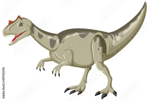 A dinosaur carnotaurus on white background
