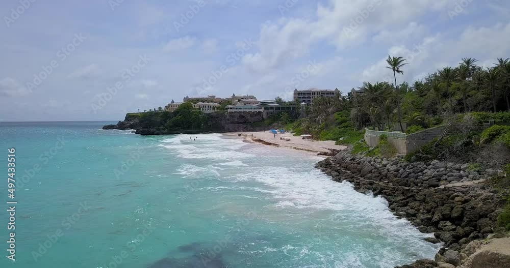 Colorful landscapes of Crane Beach, Barbados Aerial Colorful landscapes of Crane Beach, Barbados Aerial