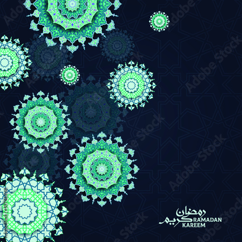 Ramadan kareem moroccon background design photo