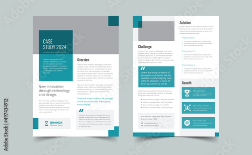 Case Study template with minimal design, Corporate Case Study Template, Poster design with Case Study