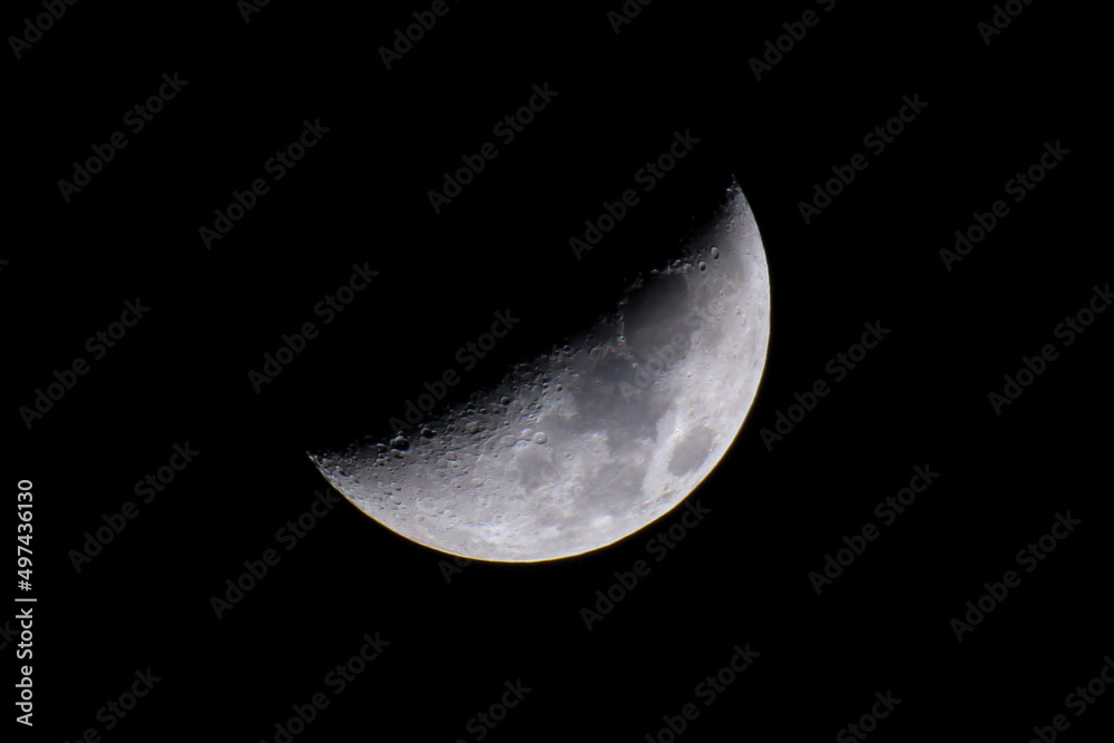 Satellite of the Earth - the Moon against the background of the night sky Satellite of the Earth - the Moon against the background of the night sky
