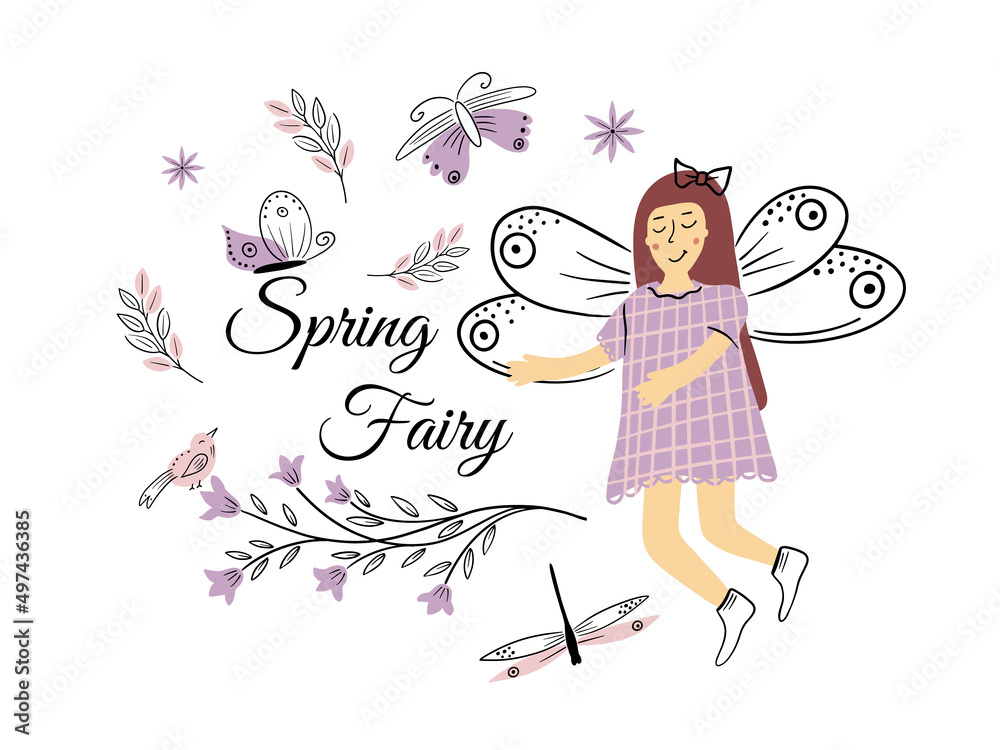 Set of cute hand-drawn Spring flowers. Many bright and beautiful flowers. Vector illustration. Set of cute hand-drawn Spring flowers. Many bright and beautiful flowers. Vector illustration.