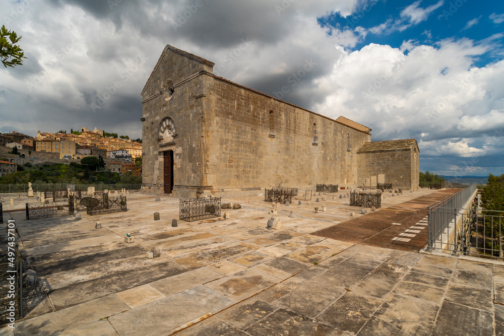 The medieval parish church of San Giovanni in Campiglia Marittima Livorno Tuscany The medieval parish church of San Giovanni in Campiglia Marittima Livorno Tuscany