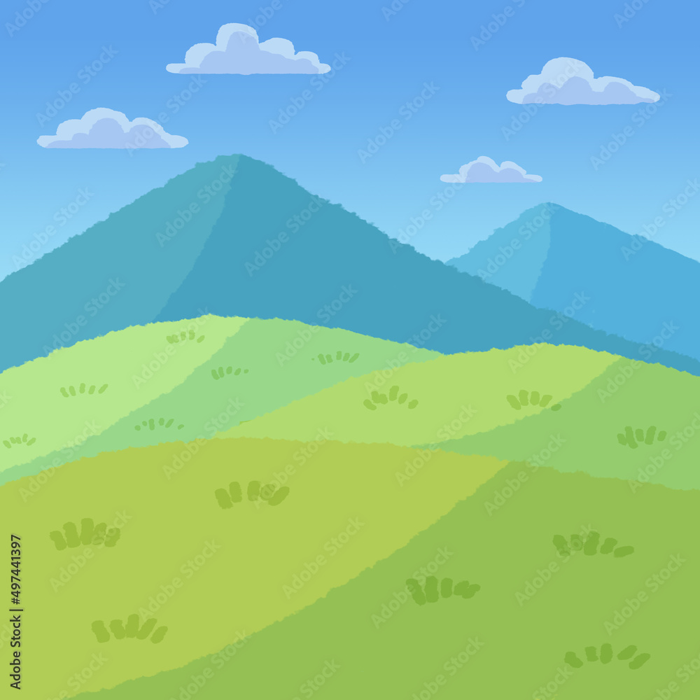 山の見える丘