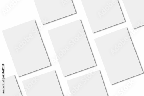 Wallpaper Mural Blank paper illustration for mockup. Flyer or poster. 3D Rendering. Torontodigital.ca