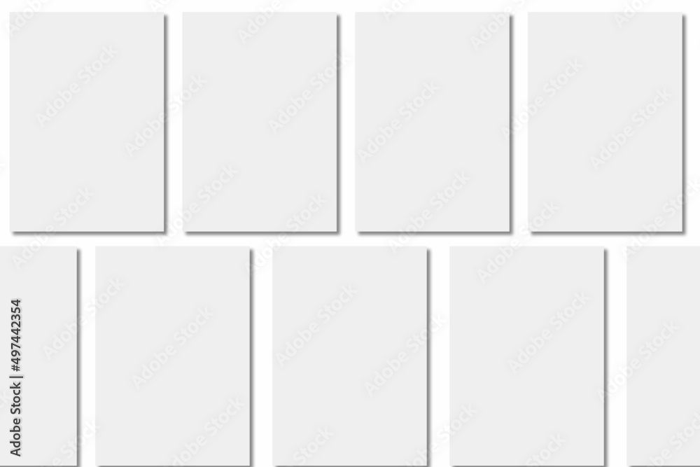 Blank paper illustration for mockup. Flyer or poster. 3D Rendering. Blank paper illustration for mockup. Flyer or poster. 3D Rendering.
