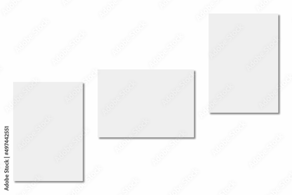 Blank paper illustration for mockup. Flyer or poster. 3D Rendering. Blank paper illustration for mockup. Flyer or poster. 3D Rendering.