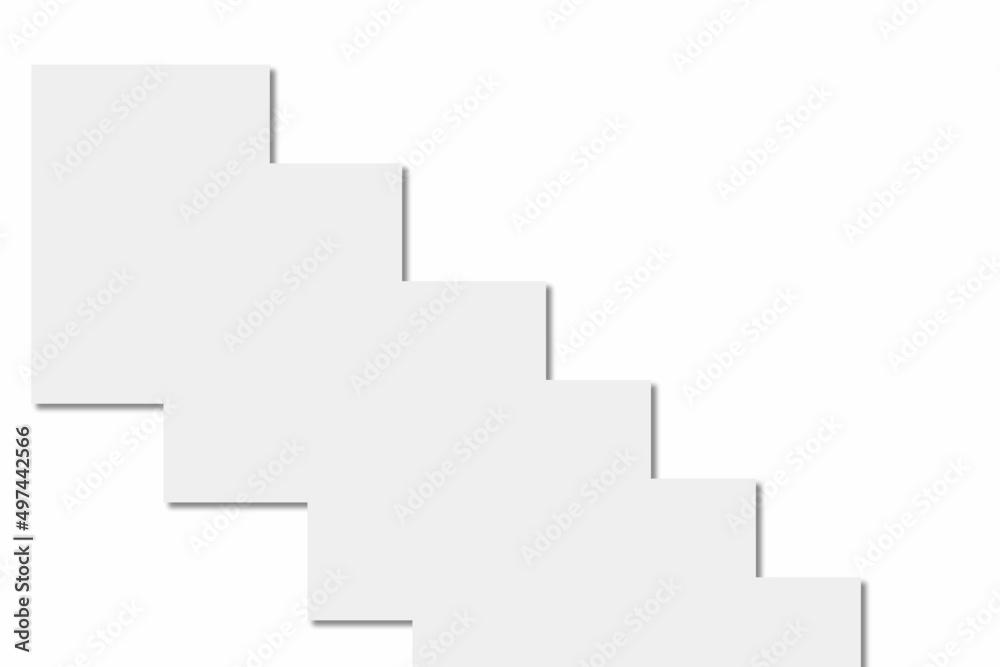 Blank paper illustration for mockup. Flyer or poster. 3D Rendering. Blank paper illustration for mockup. Flyer or poster. 3D Rendering.