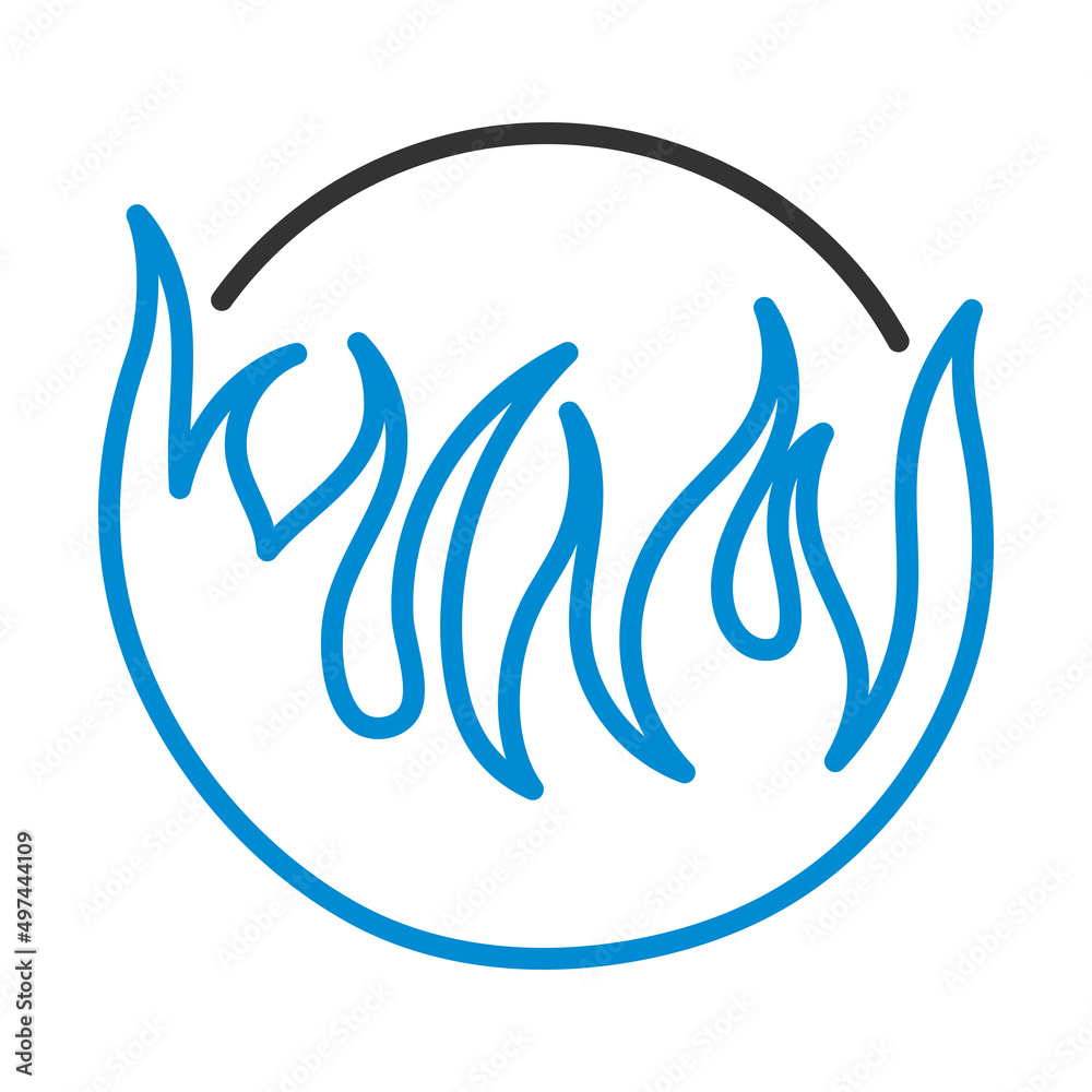 Obraz premium Flame Vinyl Icon