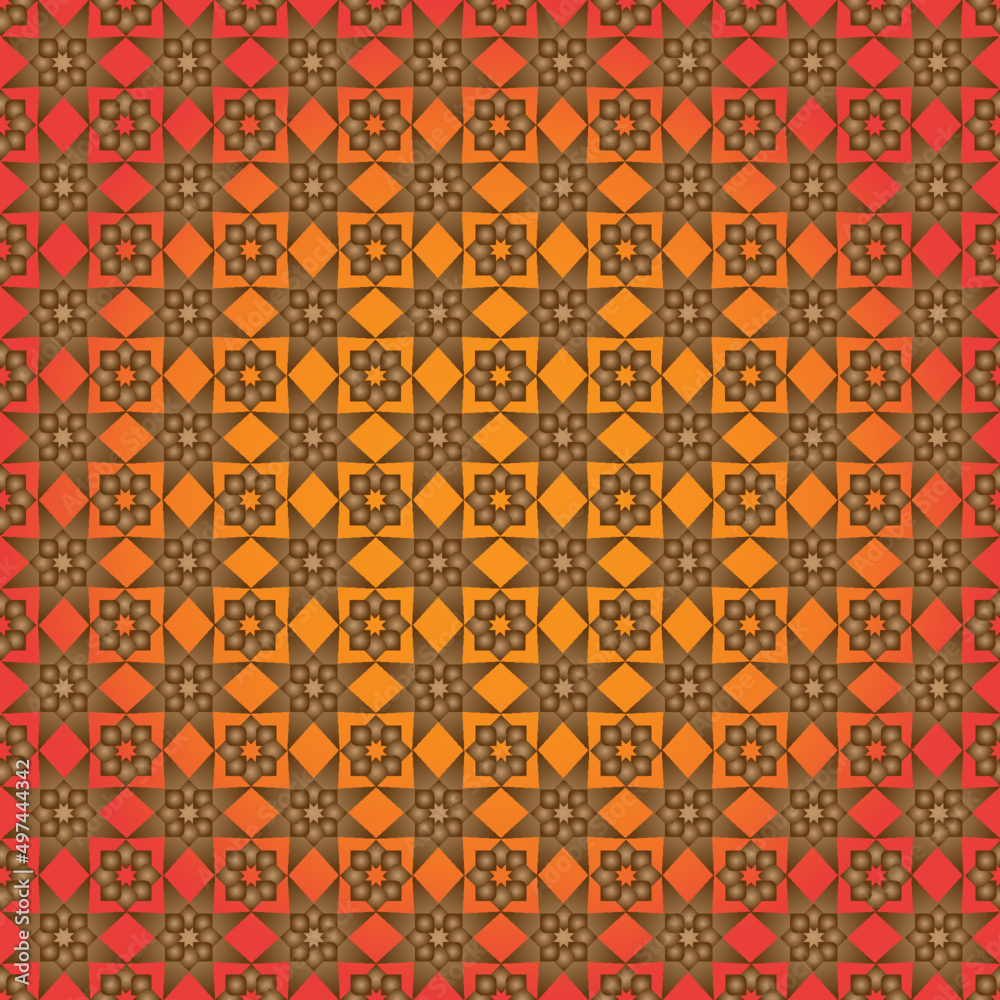 Islamic typical pattern in gold brown and orange color. Islamic typical pattern in gold brown and orange color.