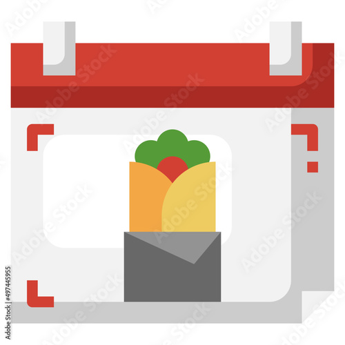 SHAWARMA flat icon,linear,outline,graphic,illustration