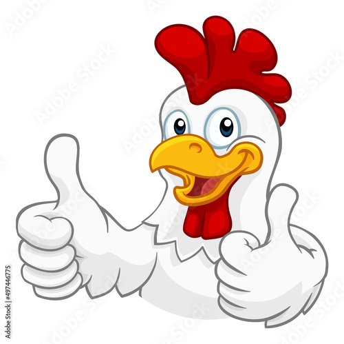 Chicken Cartoon Rooster Cockerel Character