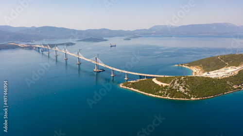 Aerial View of Peljeski most, Komarna, Peljesac, Croatia photo