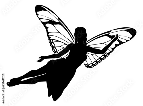 A Fairy in Silhouette With ...