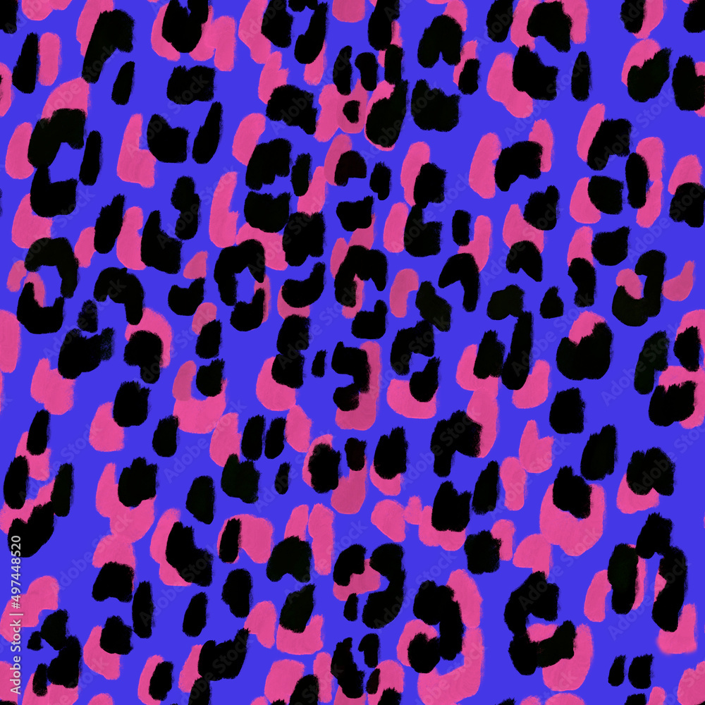 animalistic bright seamless pattern imitating the skin of a wild