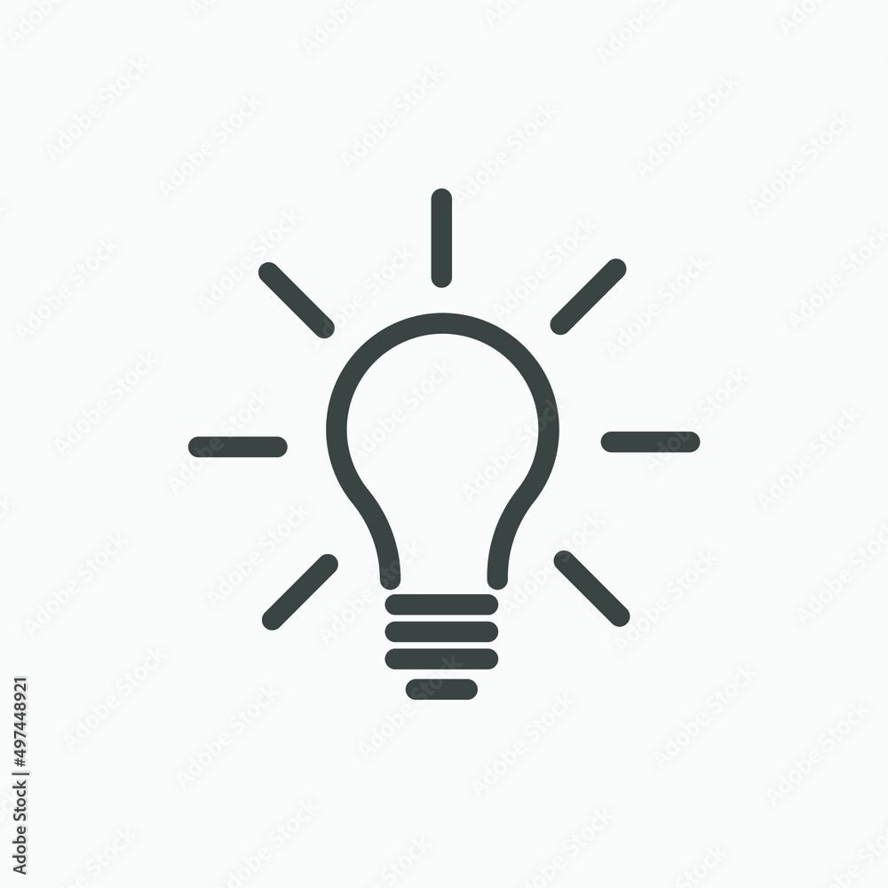 Lightbulb, lamp, bulb, light, idea icon vector symbol isolated Lightbulb, lamp, bulb, light, idea icon vector symbol isolated