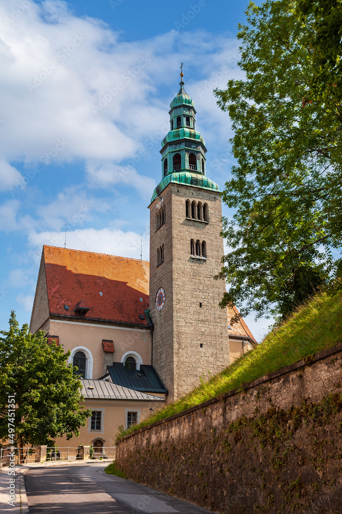 The Muehlner Church is a Roman Catholic parish church located at the end of the Old Town in Salzburg