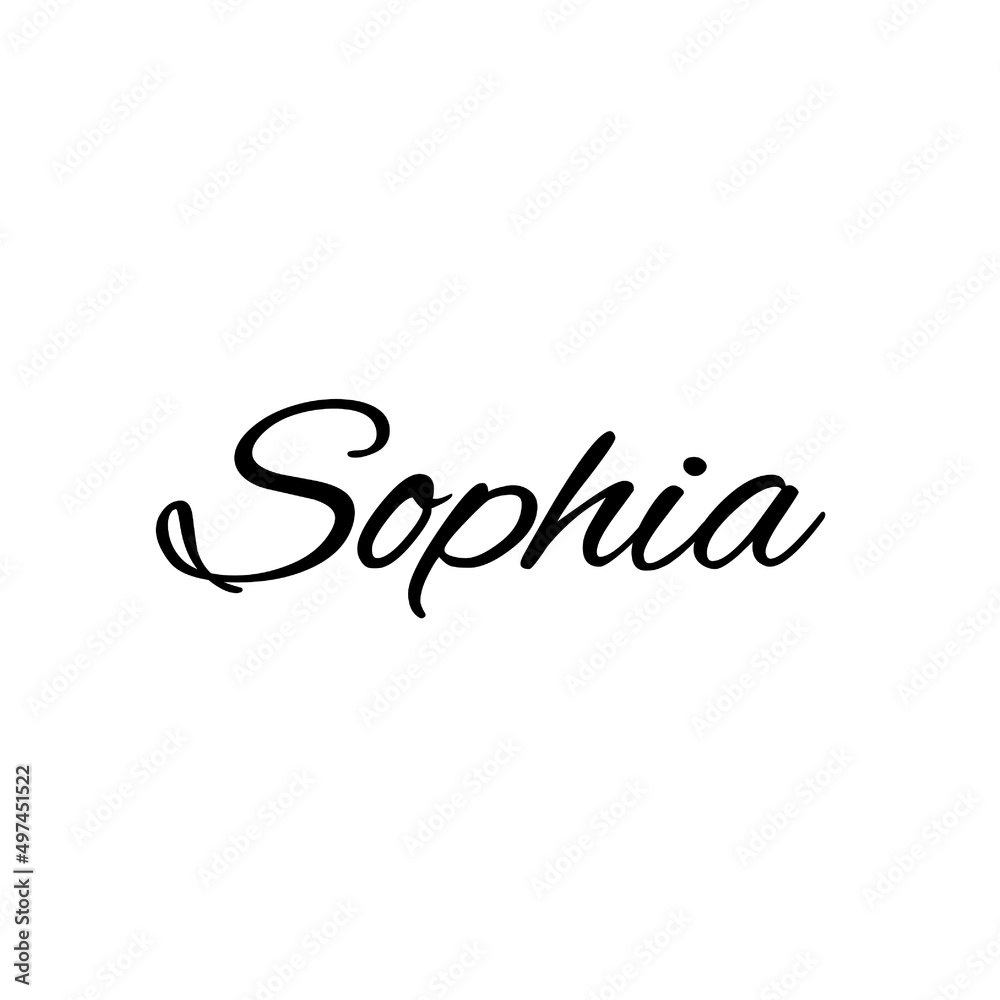 The female name is Sofia. Background with the inscription - Sofia. A postcard for Sofia. Congratulations for Sofia.