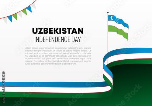 Uzbekistan independence day background for national celebration on September 1st.