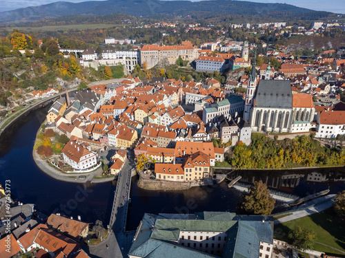 Aerial View of Cesky Krumlov, Czech Republic