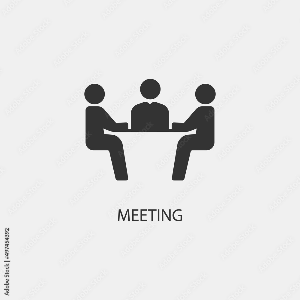 meeting vector icon illustration sign meeting vector icon illustration sign
