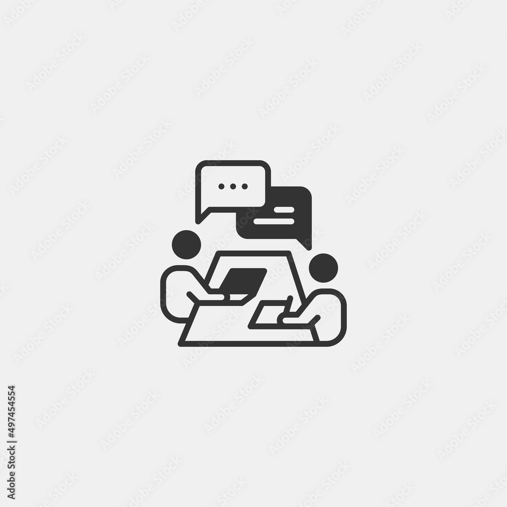 meeting vector icon illustration sign meeting vector icon illustration sign