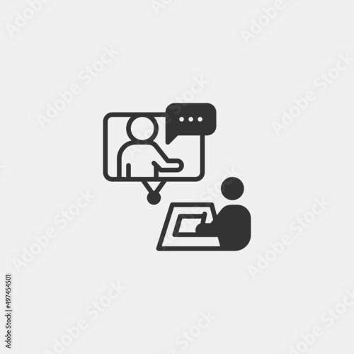 meeting vector icon illustration sign 