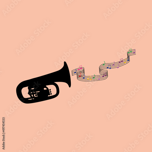 loud music instrument illustration design