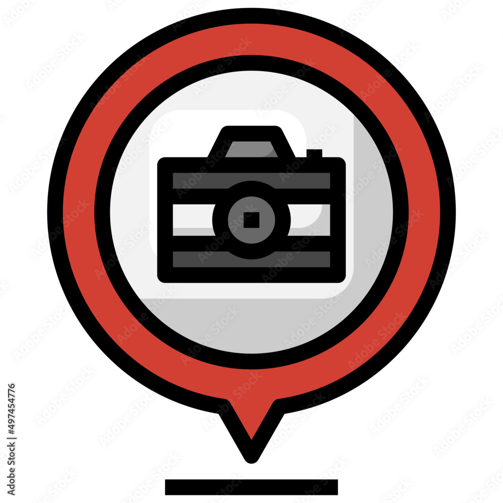 CAMERA filled outline icon,linear,outline,graphic,illustration CAMERA filled outline icon,linear,outline,graphic,illustration