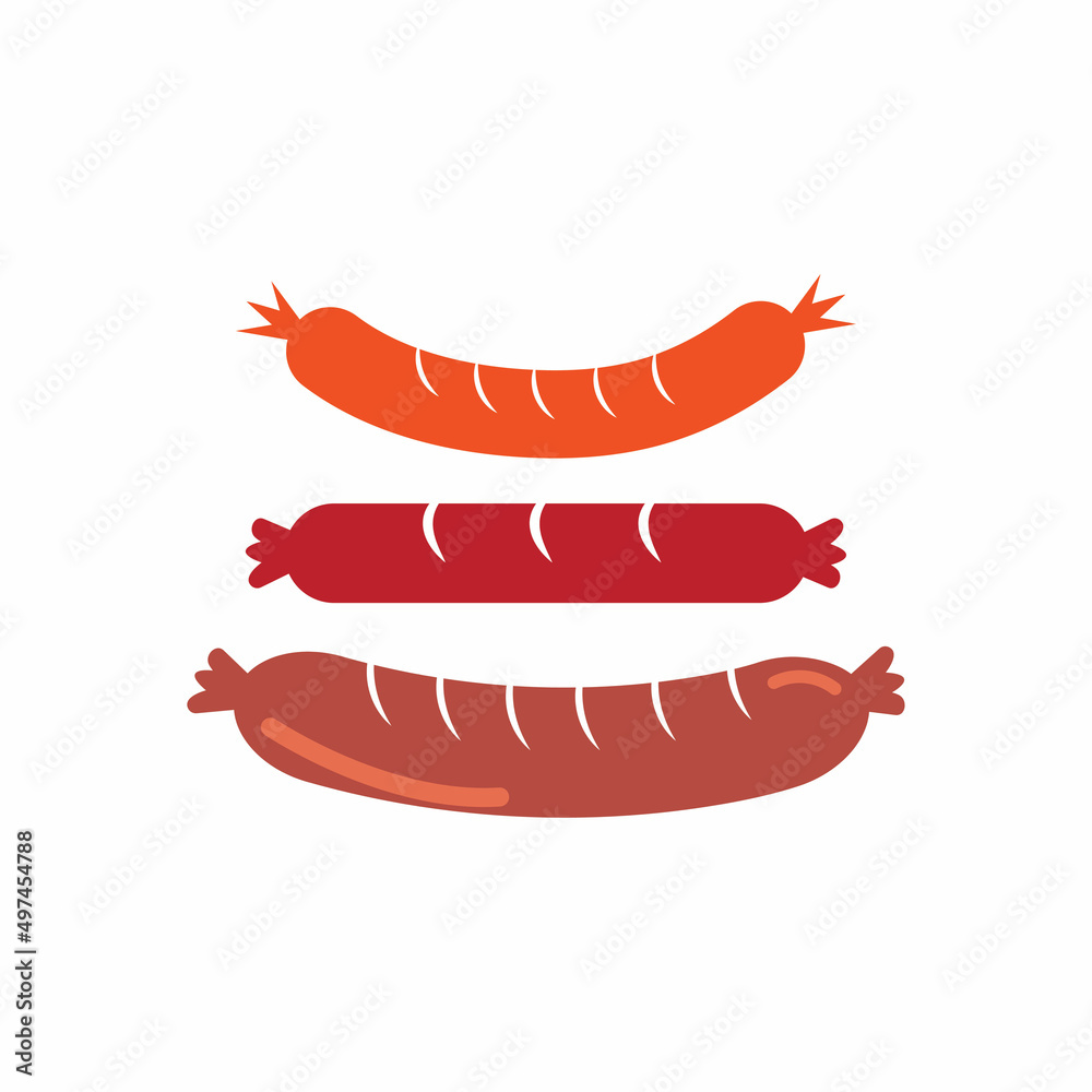 Sausage Icon Illustration vector background