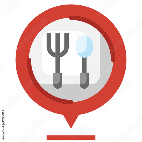 RESTAURANT flat icon,linear,outline,graphic,illustration