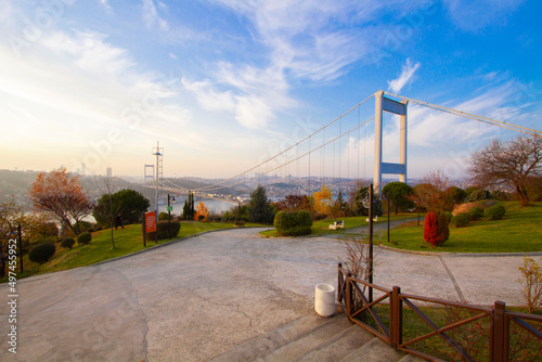 The Second Bosphorus Bridge or Fatih Sultan Mehmet Bridge, Istanbul photo