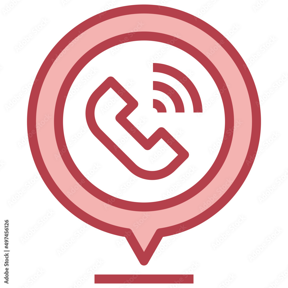 CALL red line icon,linear,outline,graphic,illustration CALL red line icon,linear,outline,graphic,illustration