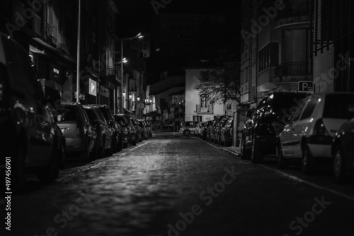 Sessão fotográfica de rua durante a noite photo