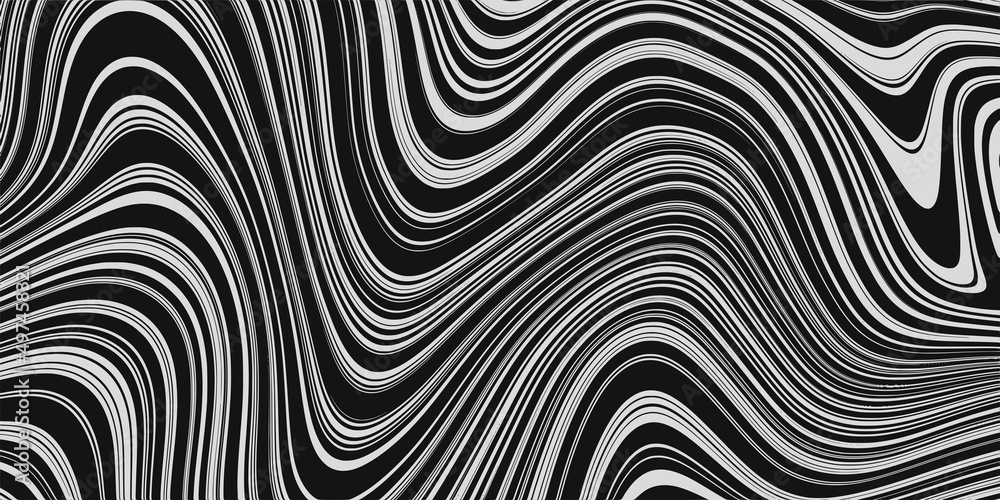 Abstract vector background, dark curved lines
