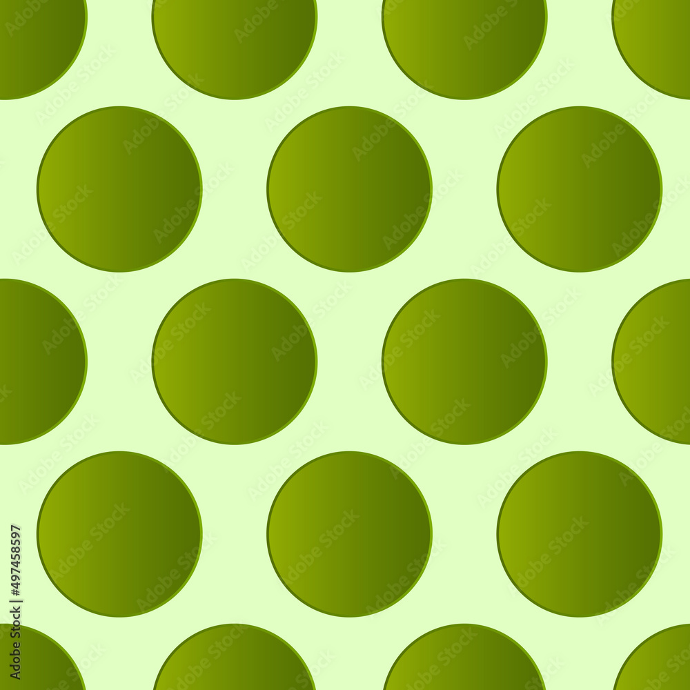 Green polka dot background. Simple vector seamless pattern template. Green polka dot background. Simple vector seamless pattern template.