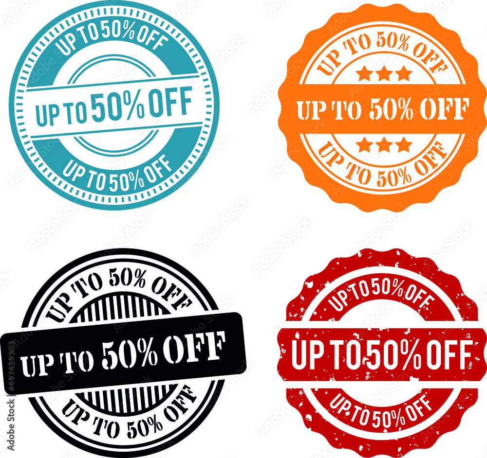 Up to 50% off Round Stamp Collection. Grunge Challenge Badge.