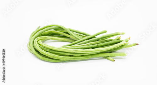 Obraz na płótnie yard long bean isolated on background.selective focus w salonie