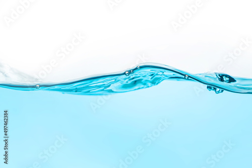 Water splash with bubbles of air, isolated on the white background.
