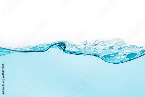 Water splash with bubbles of air  isolated on the white background. 